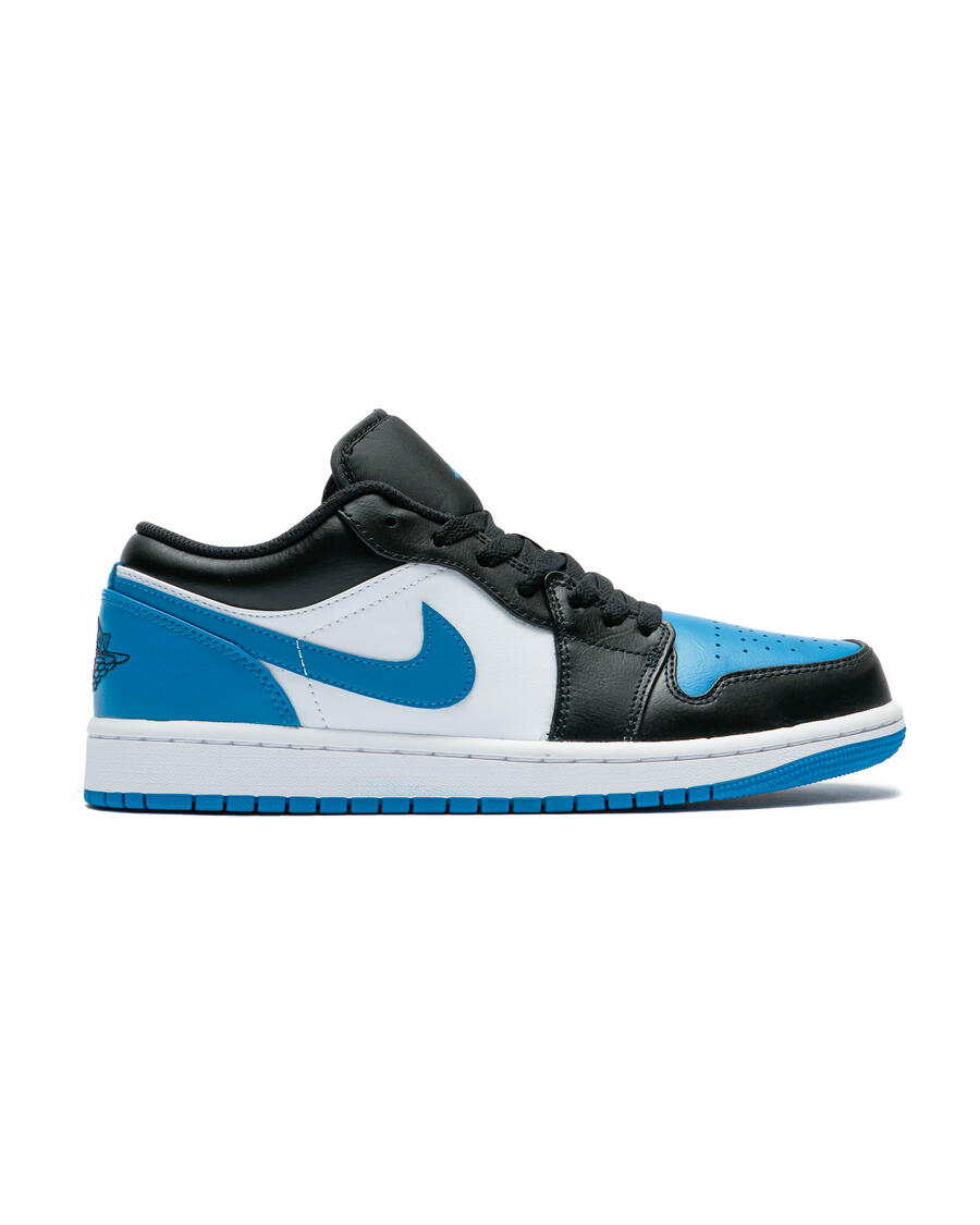 low top jordan 1s blue and white